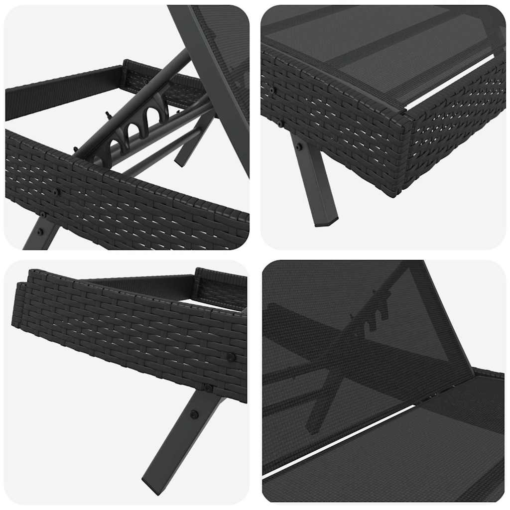 Solstol 2 stk. polyrattan Sort