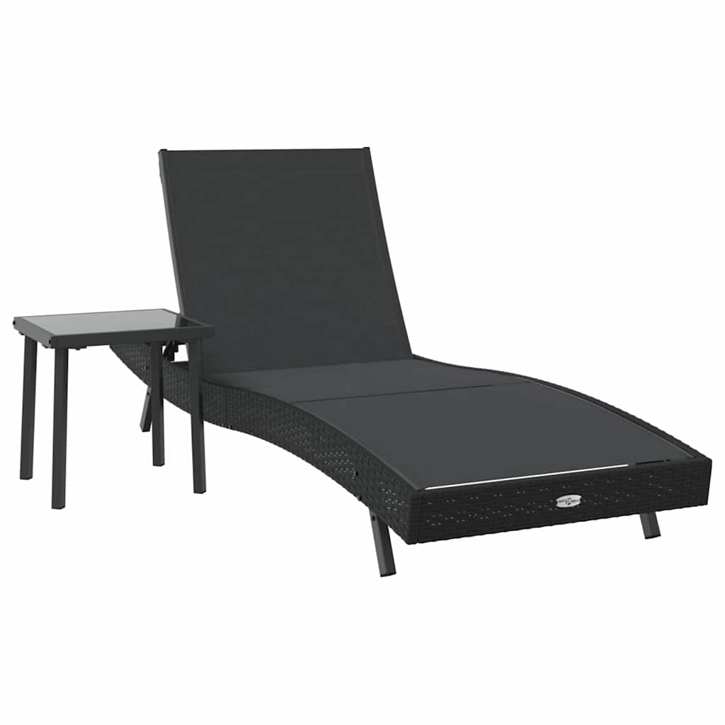 Solstol 2 stk. polyrattan Sort