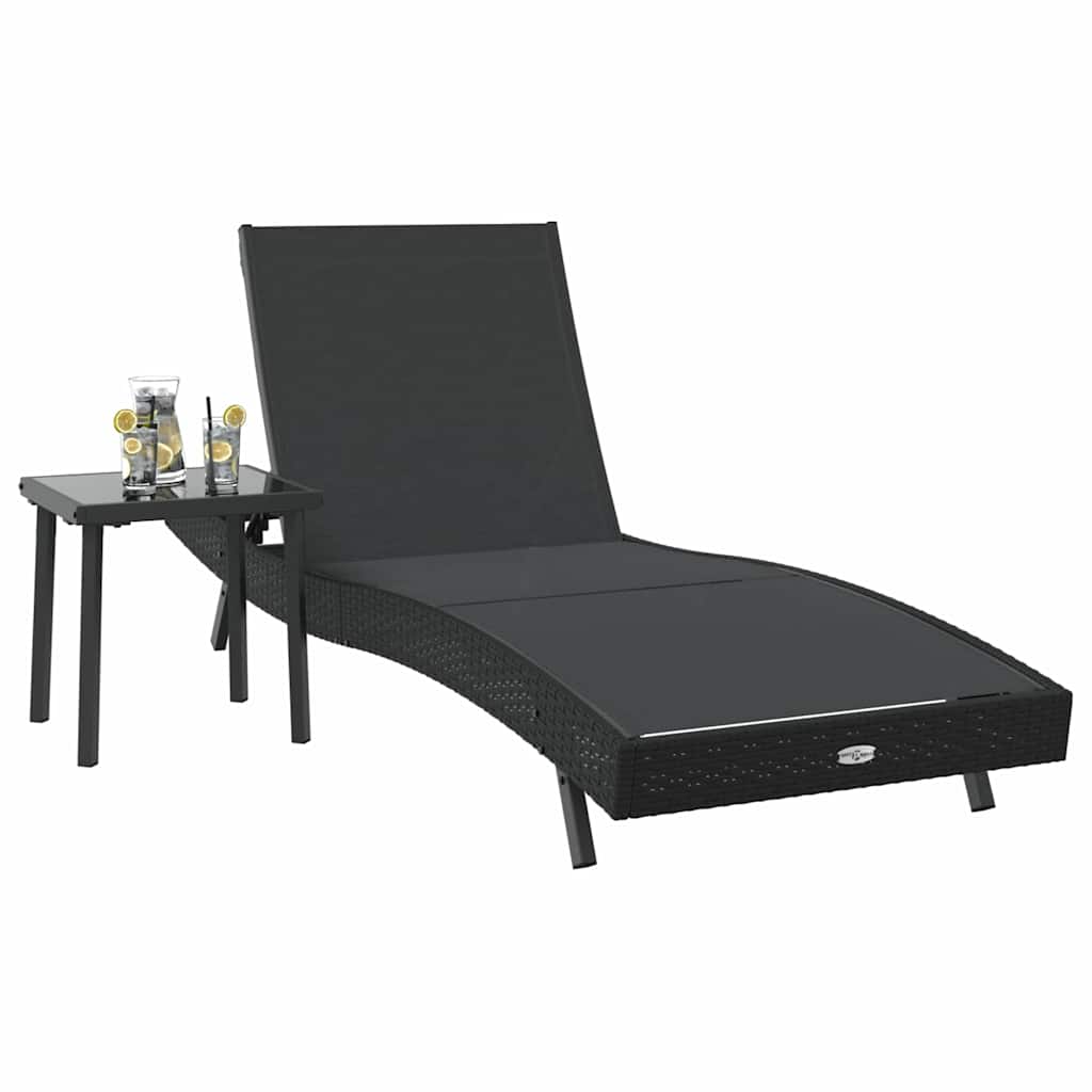 Solstol 2 stk. polyrattan Sort