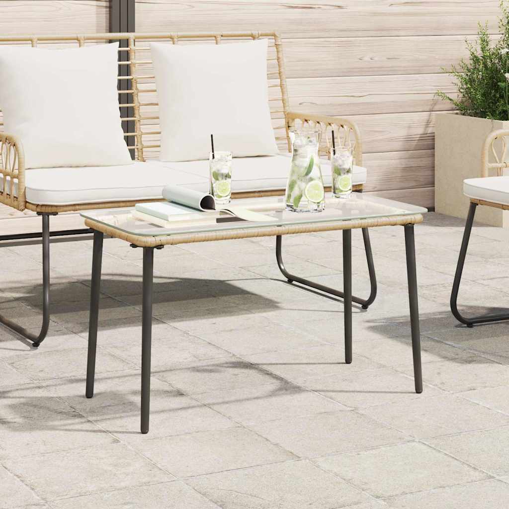 Havemøbel Bord Naturfarvet 80 x 40 x 45 cm polyrattan