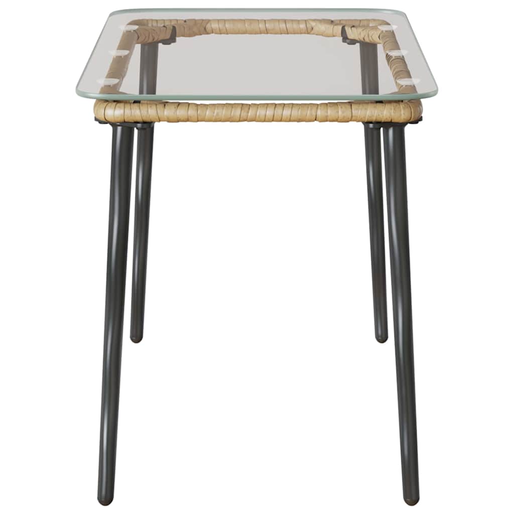 Havemøbel Bord Naturfarvet 80 x 40 x 45 cm polyrattan