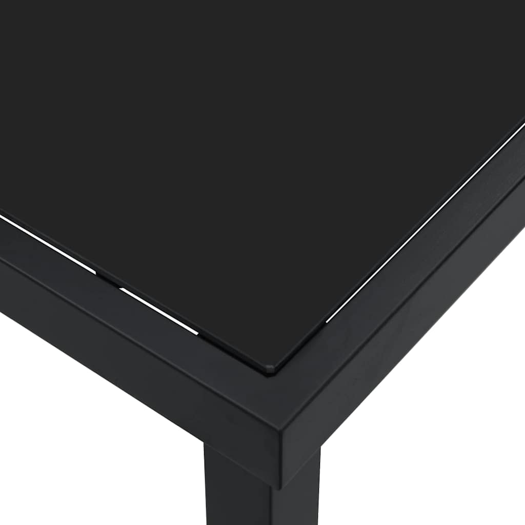 Havemøbel Bord Sort 200 x 80 x 73 cm Metal