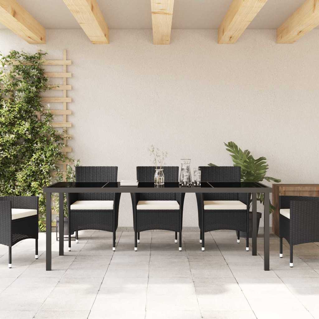Havemøbel Bord Sort 200 x 80 x 73 cm Metal