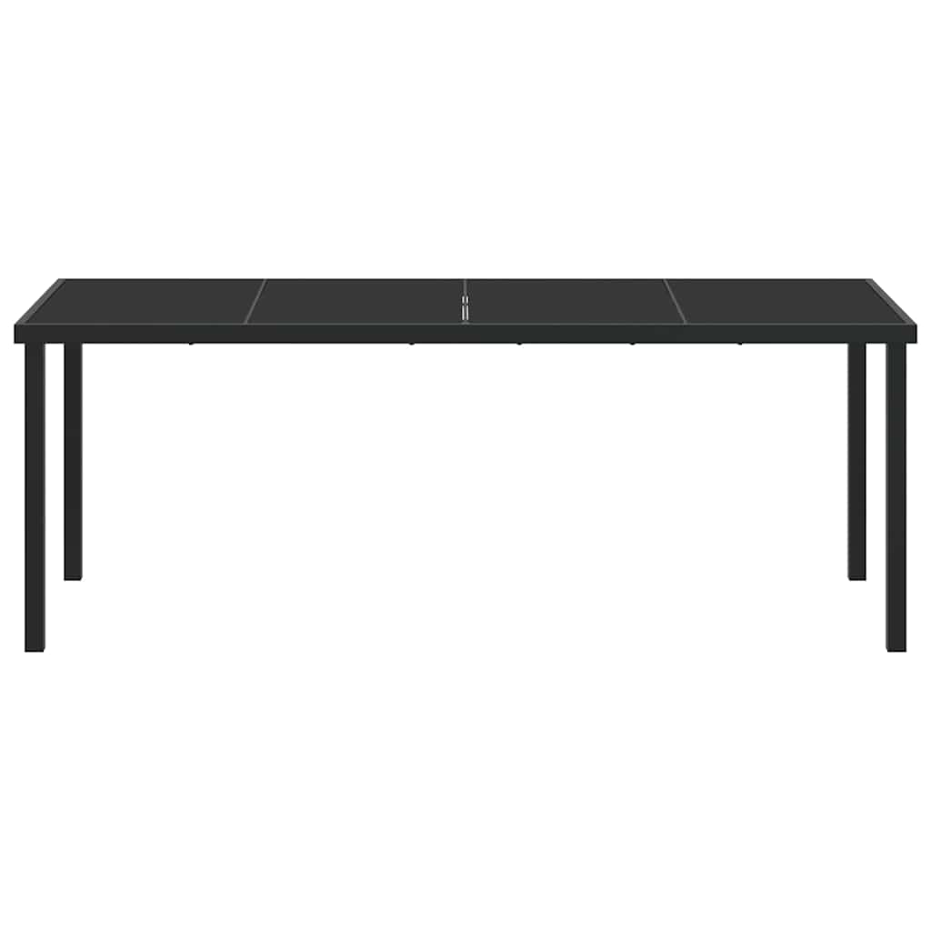 Havemøbel Bord Sort 200 x 80 x 73 cm Metal