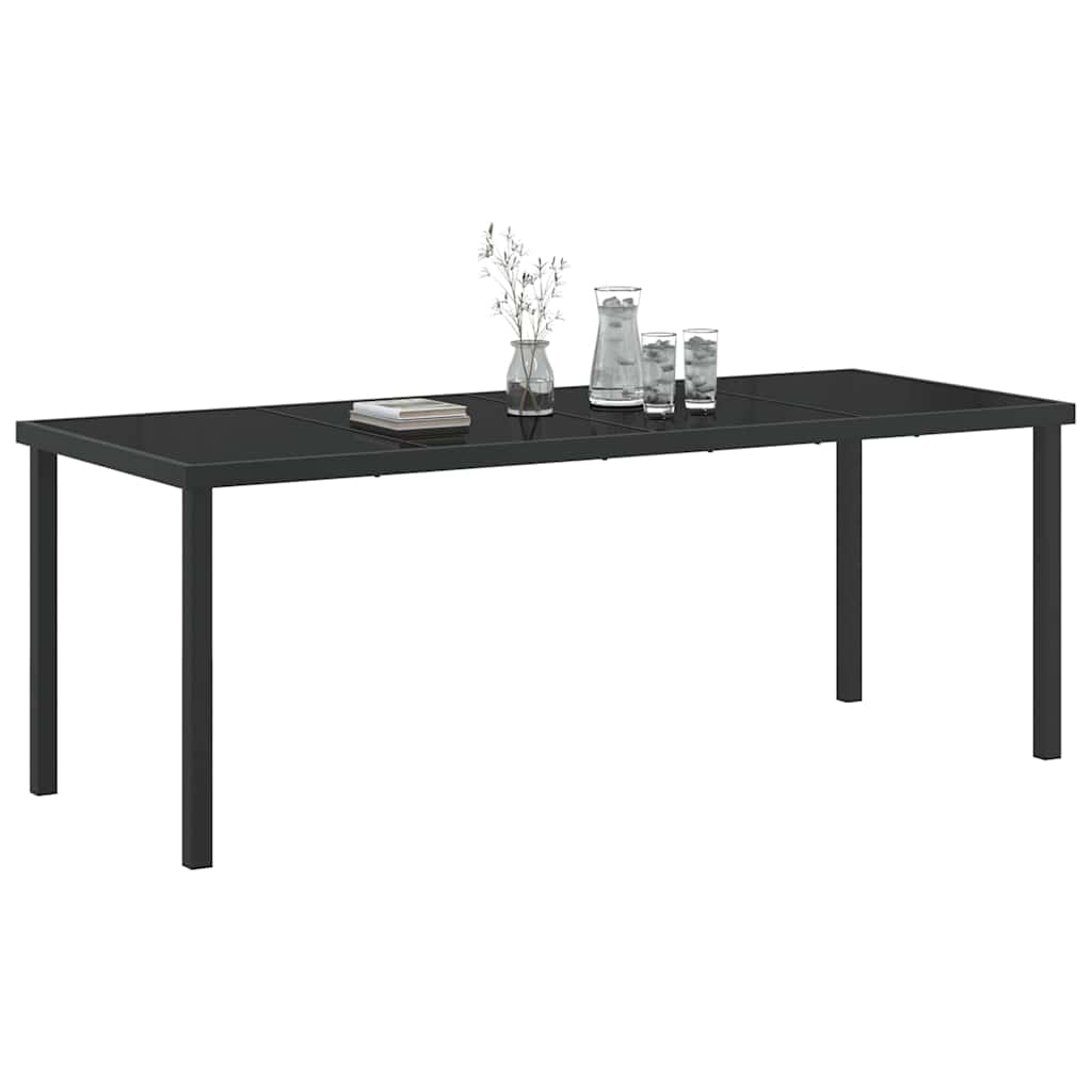 Havemøbel Bord Sort 200 x 80 x 73 cm Metal
