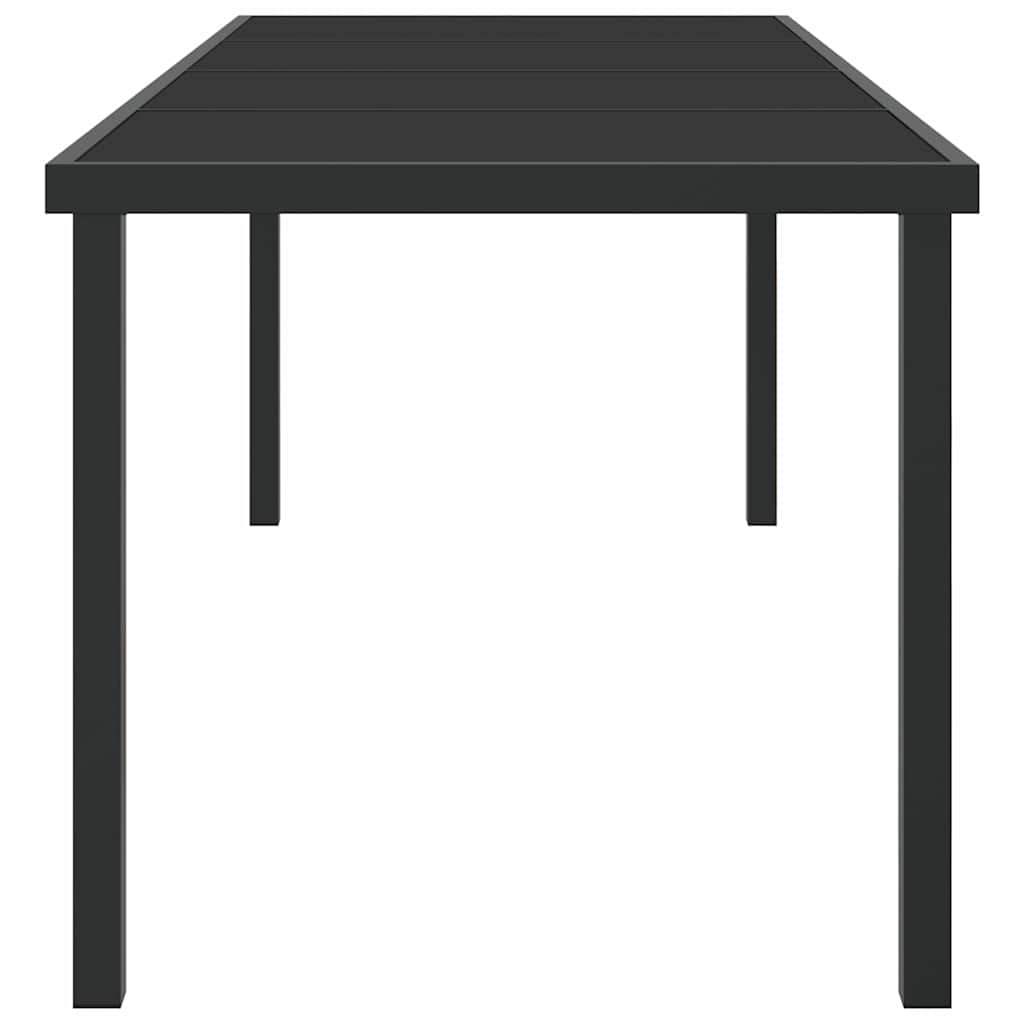 Havemøbel Bord Sort 200 x 80 x 73 cm Metal
