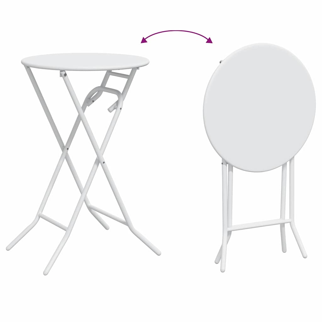 Havemøbel Bord Hvid 50 x 50 x 72 cm Metal