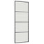 skydedør med hardwaresæt 76x205 cm ESG glas sort