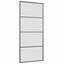 skydedør med hardwaresæt 90x205 cm ESG glas sort