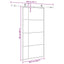 skydedør med hardwaresæt 102,5x205 cm ESG glas sort