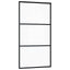 skydedør med hardwaresæt 102x205 cm ESG glas sort