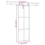 skydedør med hardwaresæt 76x205 cm ESG glas sort
