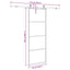 skydedør med hardwaresæt 76x205 cm ESG glas sort