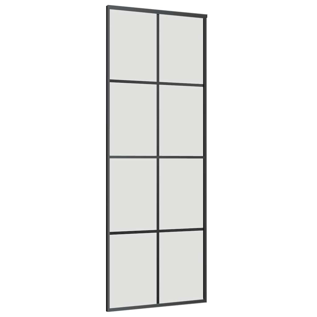 skydedør med hardwaresæt 76x205 cm ESG glas sort