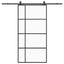 skydedør med hardwaresæt 102,5x205 cm ESG glas sort