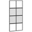 skydedør med hardwaresæt 102,5x205 cm hærdet glas sort