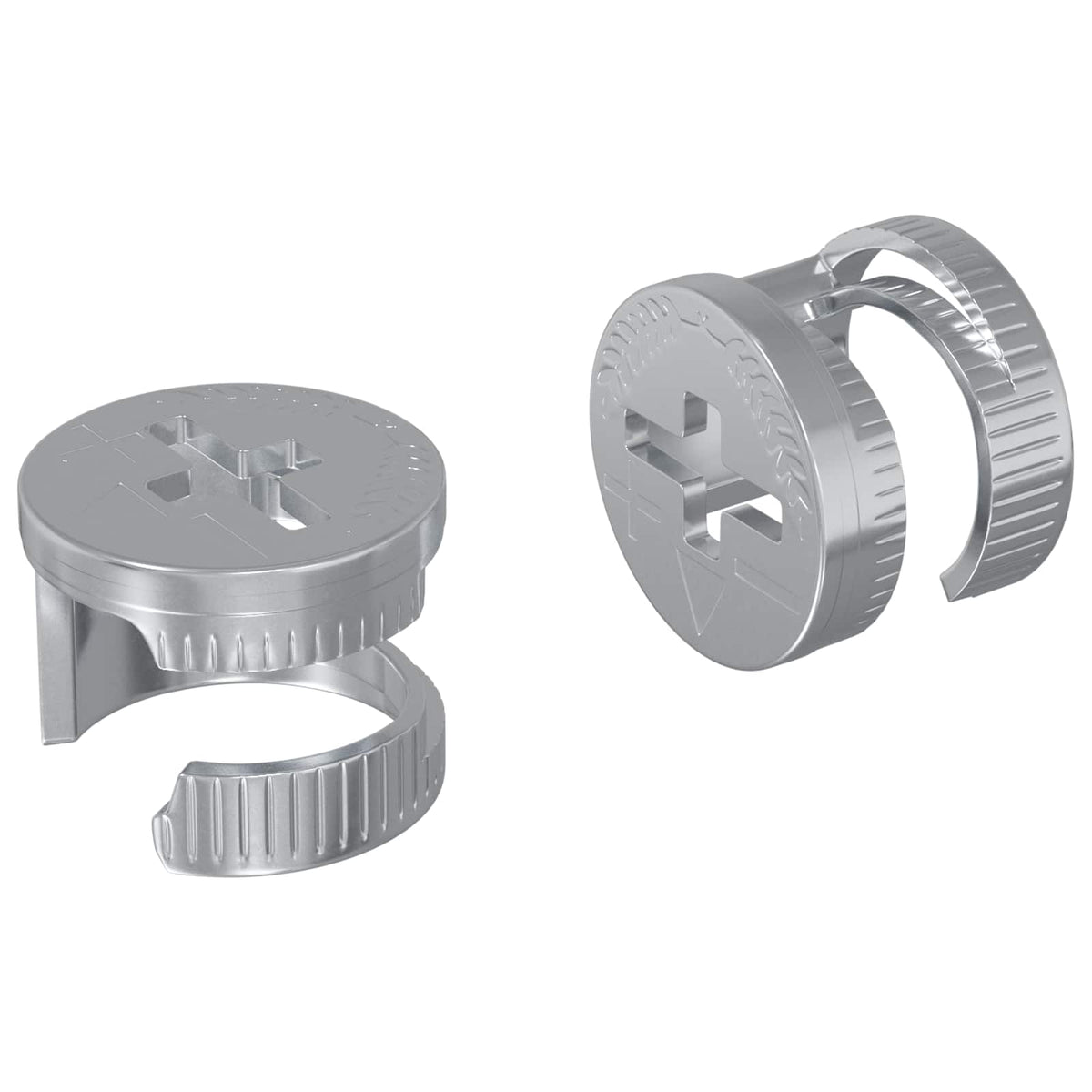 Kam Lås Skruer 2 stk. Sølv 12 x 10 mm Metal