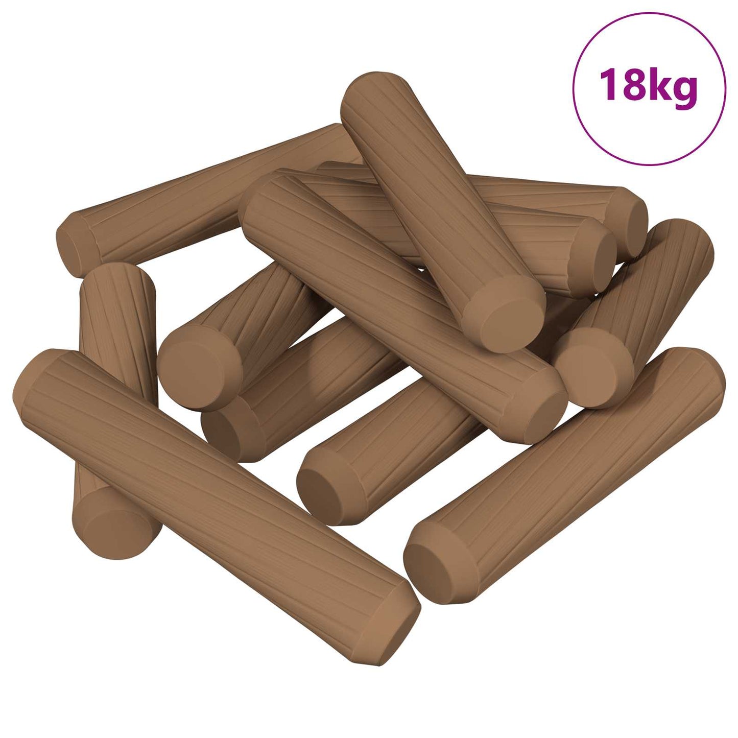 Trædowels 18000 stk. Brun Massivt træ
