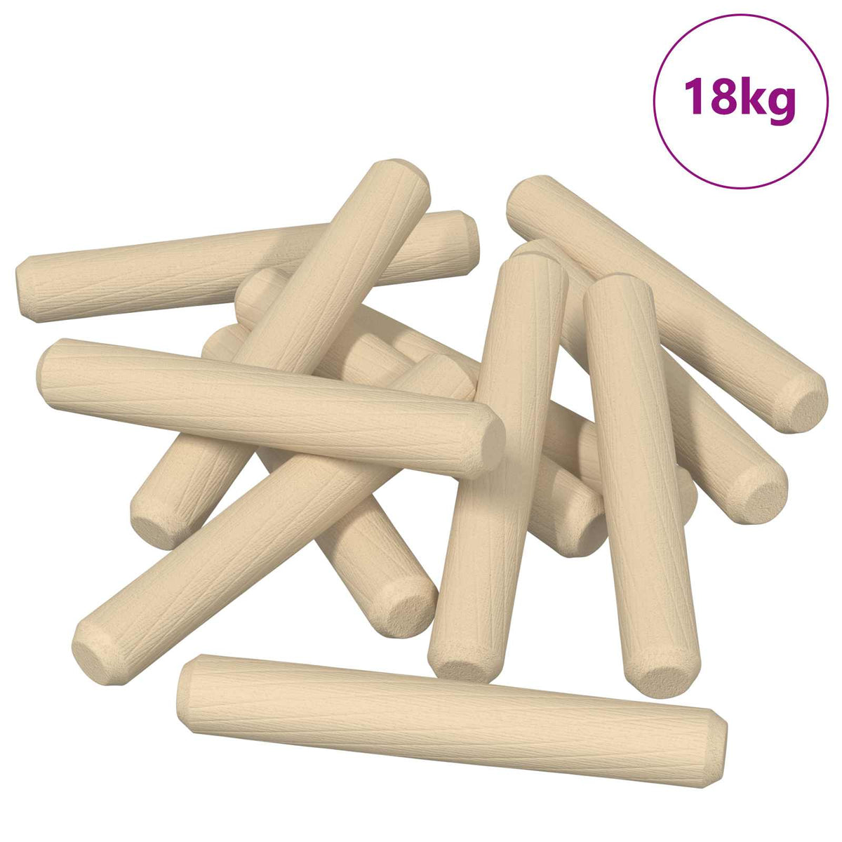 Trædowels 12000 stk. Brun Massivt træ