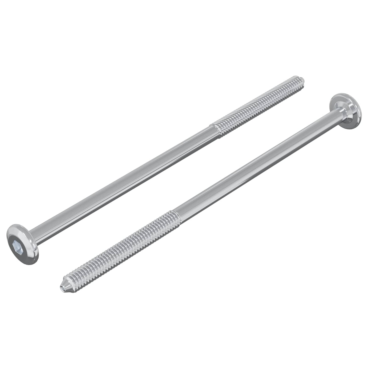 Skrue 2 stk. Sølv M6 x 120 mm Stål