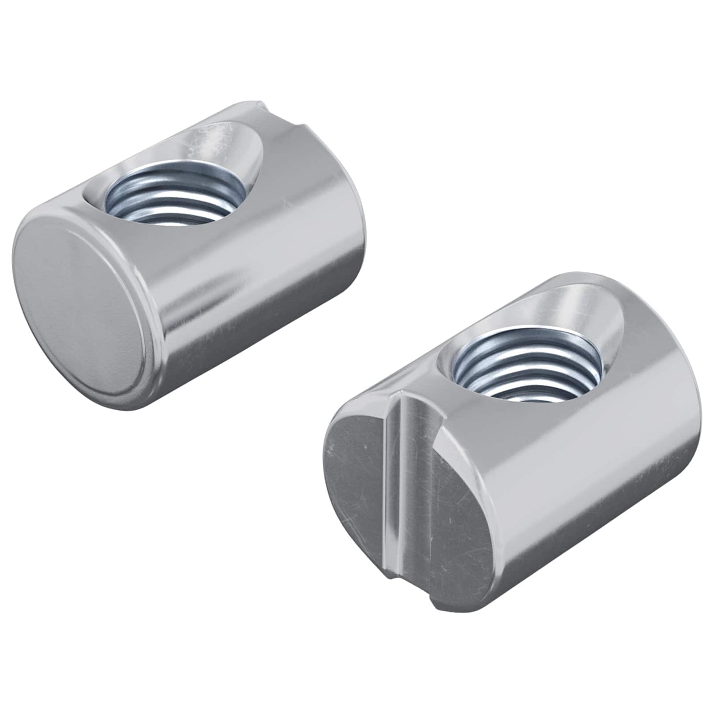 Tønde møtrikker 2 stk. Sølv M6 x 13 mm Metal