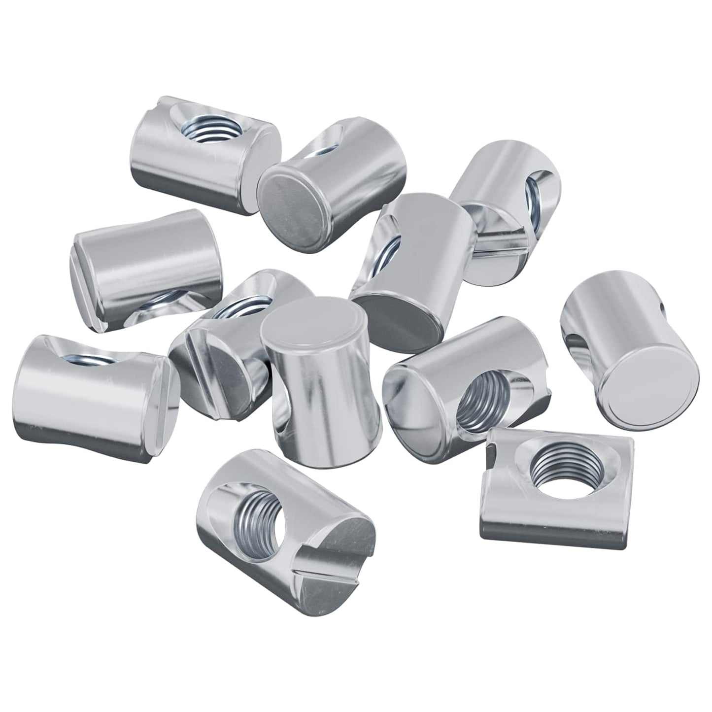 Tønde møtrikker 3462 stk. Sølv M6 x 13 mm Metal