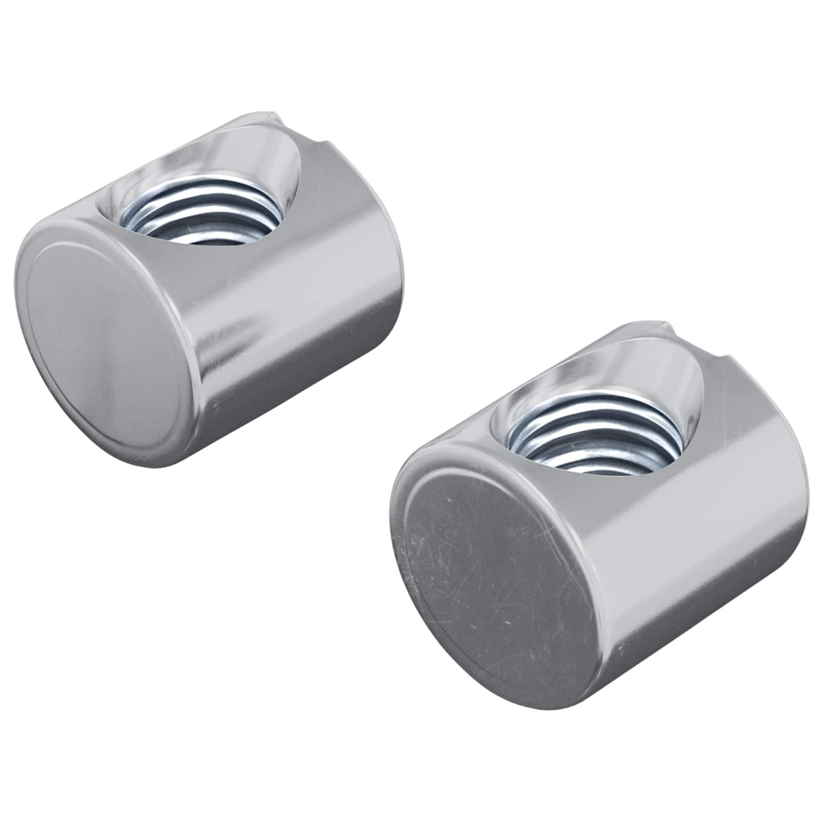 Tønde møtrikker 2 stk. Sølv M6 x 12 mm Metal
