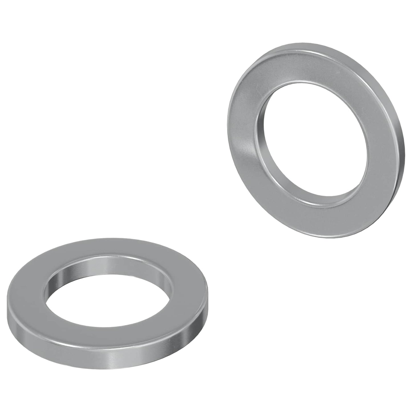 Skiver 2 stk. Sølv 10 x 10 x 1,2 mm Stål