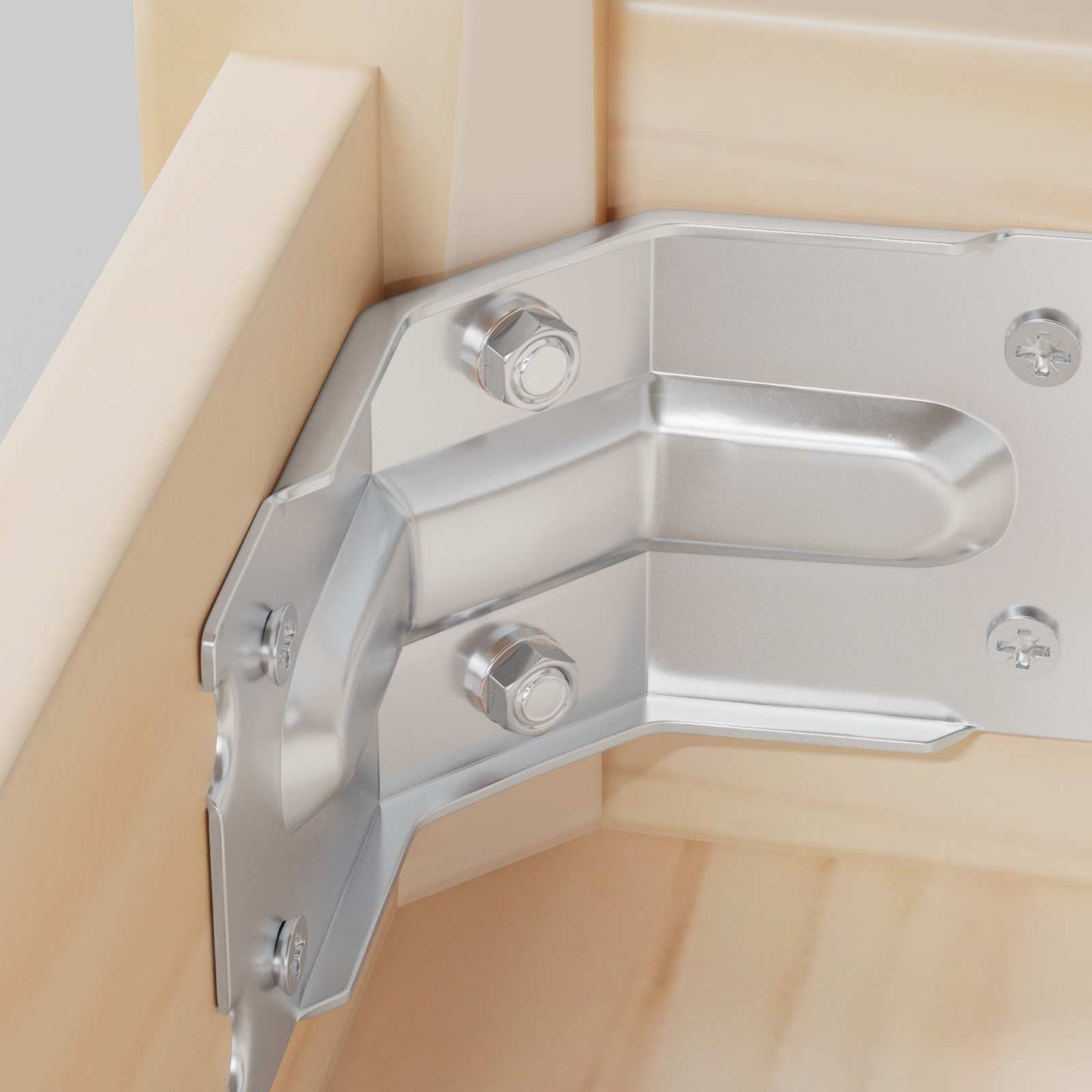 Sekskantmøtrik 2 stk. Sølv M6 Metal