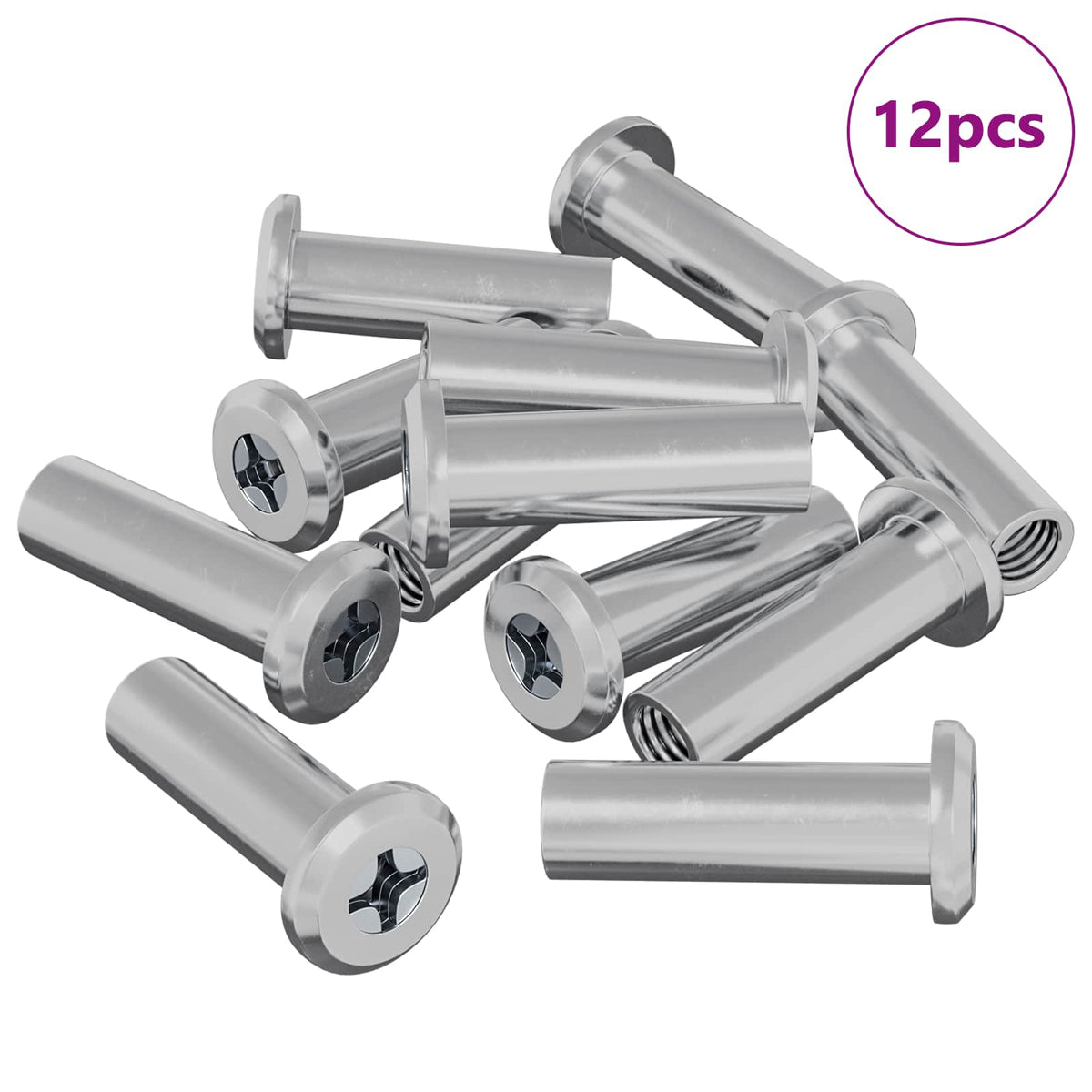 Låse Skive 12 stk. Sølv M6 x 25 mm Stål