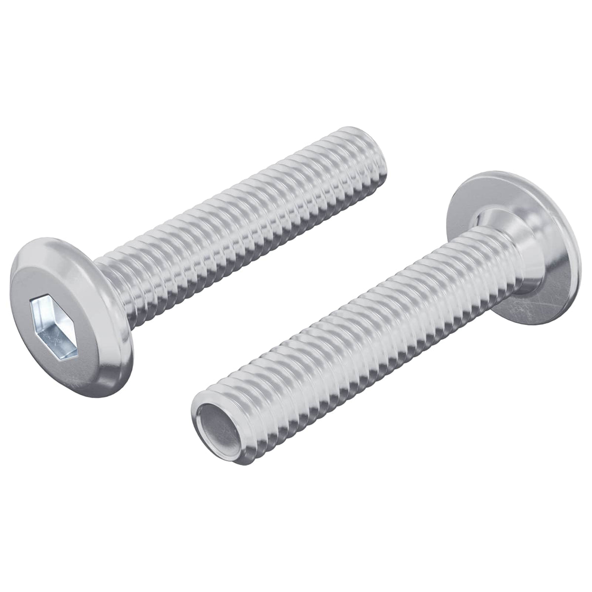 Låseskrue Ensfarvet 2 stk. Sølv M6 x 30 mm Stål