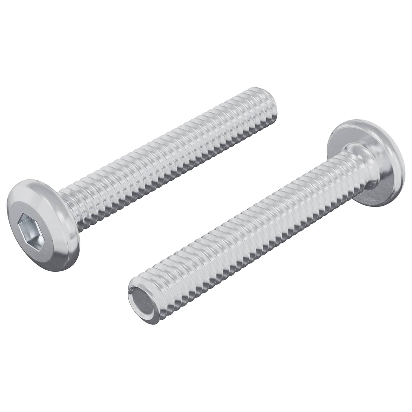 Låseskrue Ensfarvet 2 stk. Sølv M6 x 35 mm Stål
