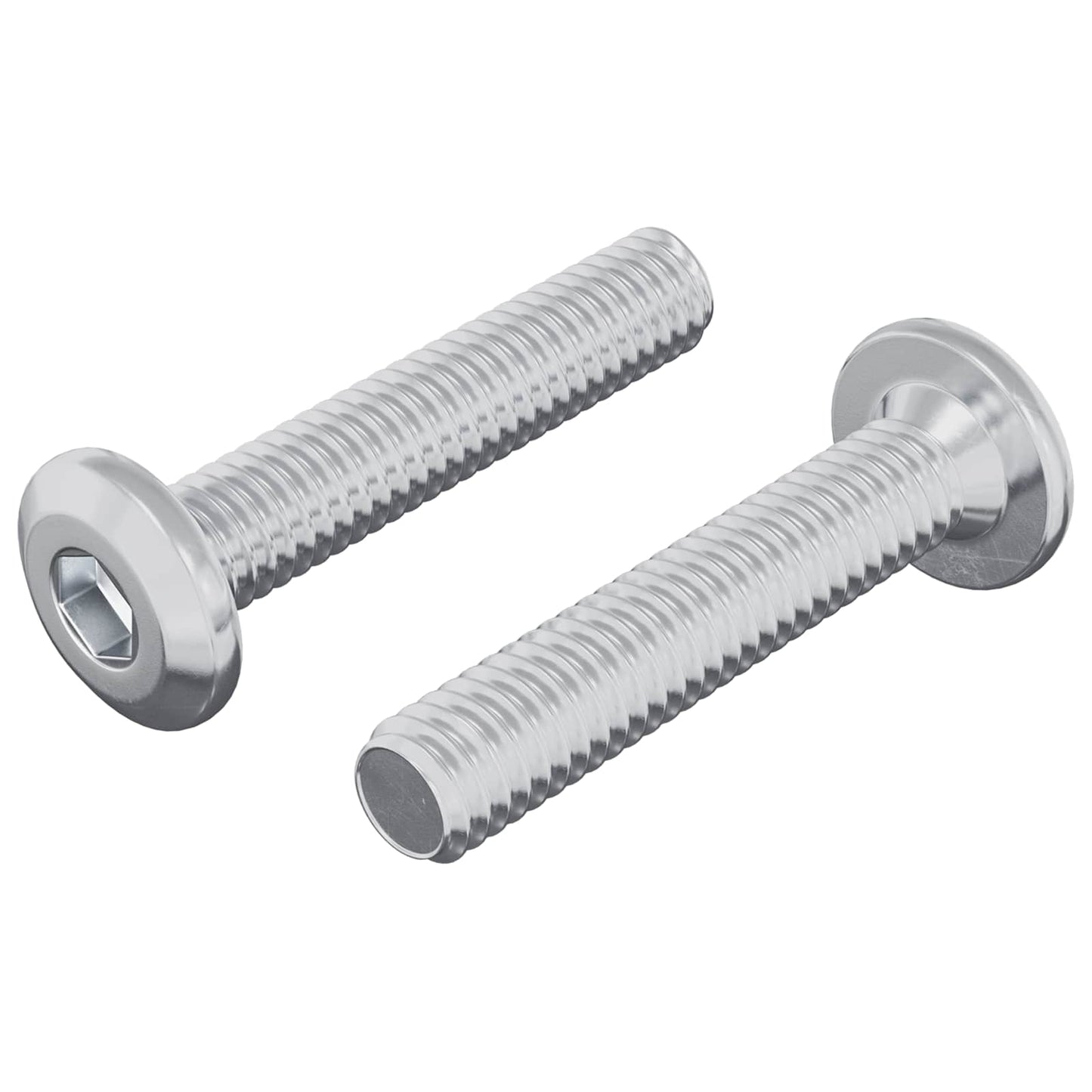Hovedlås Skrue 2 stk. Sølv M6 x 30 mm Stål