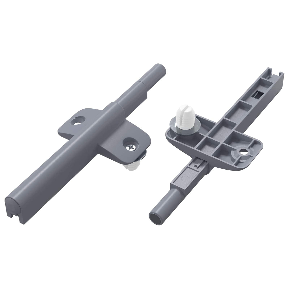 Blød luk damper 2 stk. Grå 125 x 47 x 15 mm PP