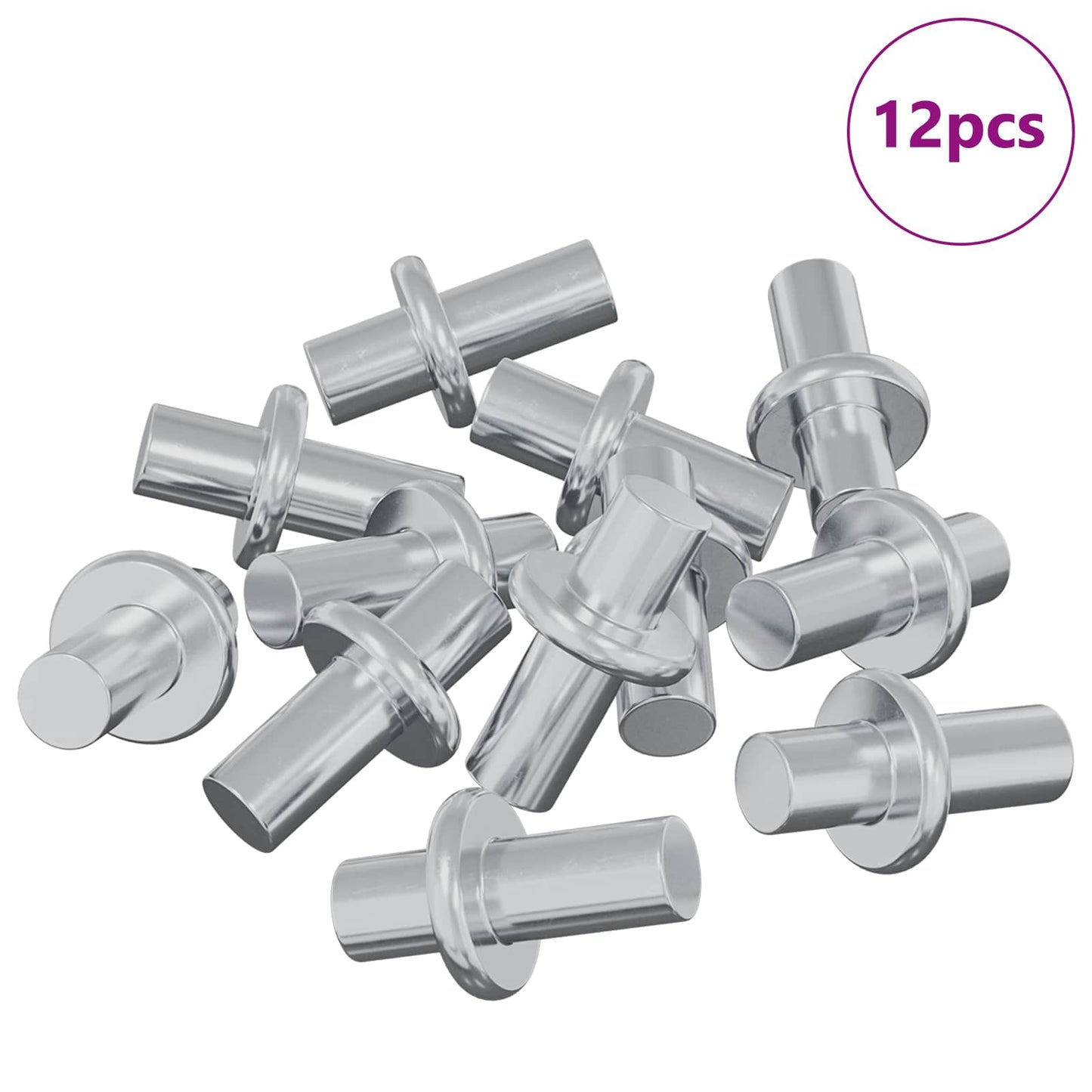 Hylde Peg 12 stk. Sølv 8,6 x 8,6 x 14,6 mm Stål