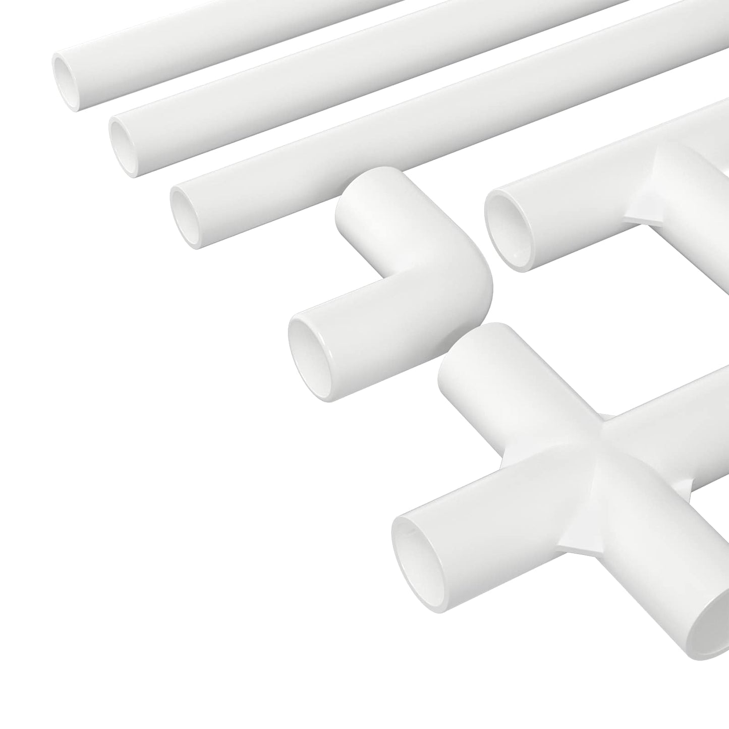 PVC rør 12 stk. Hvid 12,2 x 1,8 x 500 mm PP og PE