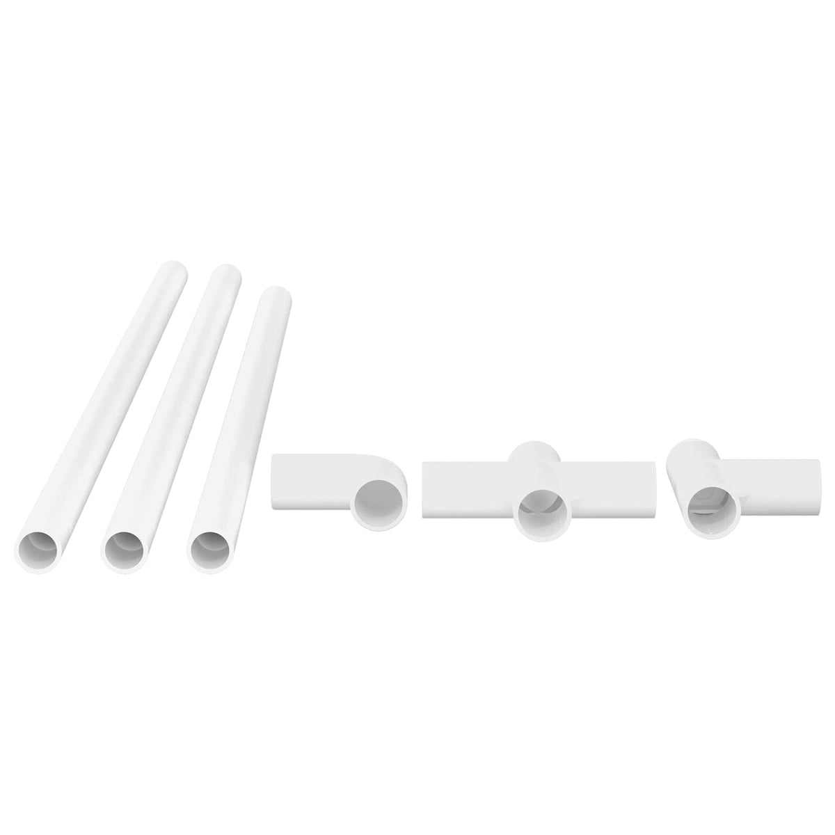 PVC rør 12 stk. Hvid 12,2 x 1,8 x 500 mm PP og PE