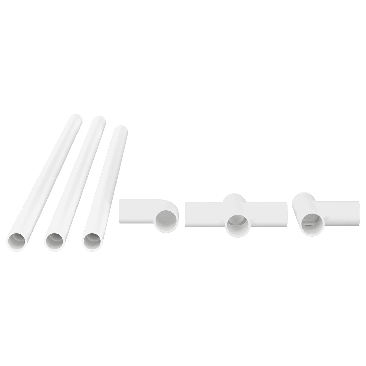 PVC rør 29 stk. Hvid PP og PE