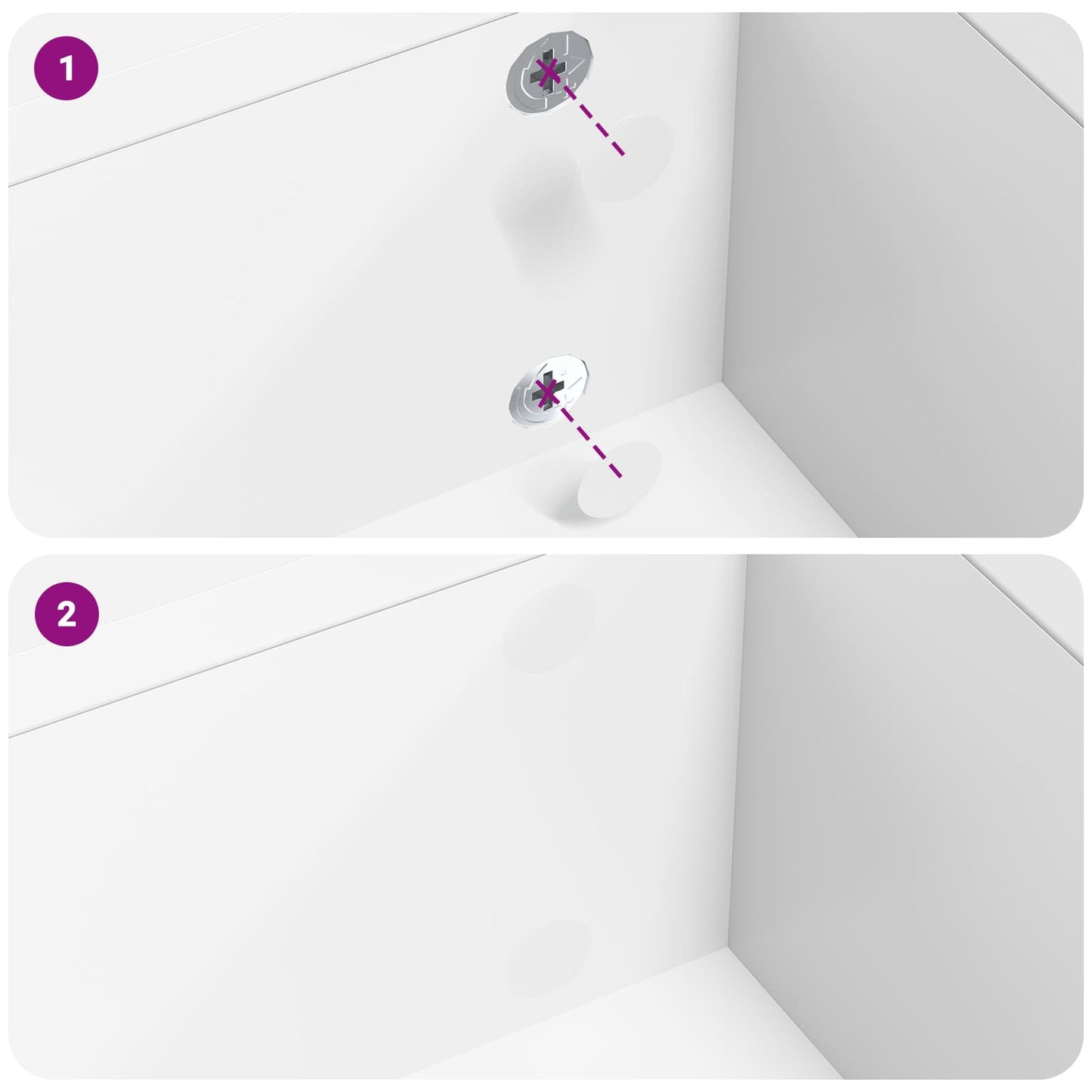 Klistermærke 2 stk. Hvid Ø 20 x 0,5 mm Papir