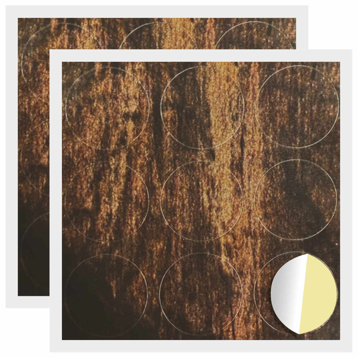 Klæbende Skrue Cover 2 stk. Gammelt træ Ø 20 x 0,5 mm