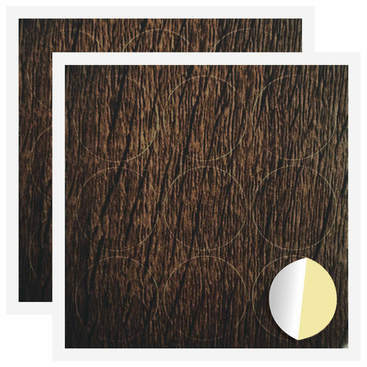 Klæbende Skrue Cover 2 stk. Brun eg Ø 20 x 0,5 mm Coated Papir