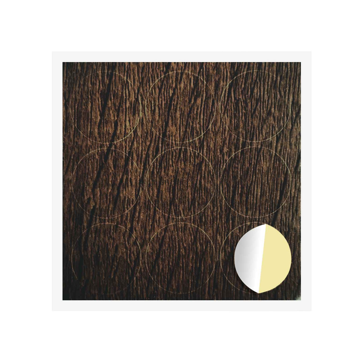 Klæbende Skrue Cover 12 stk. Brun eg Ø 20 x 0,5 mm Coated Papir