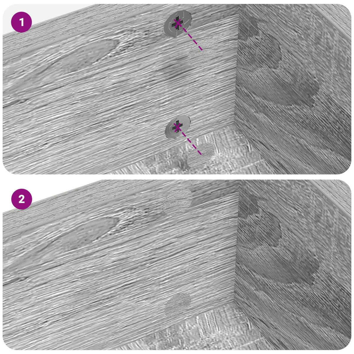 Klæbende Skrue Cover 2 stk. Grå Sonoma Ø 20 x 0,5 mm