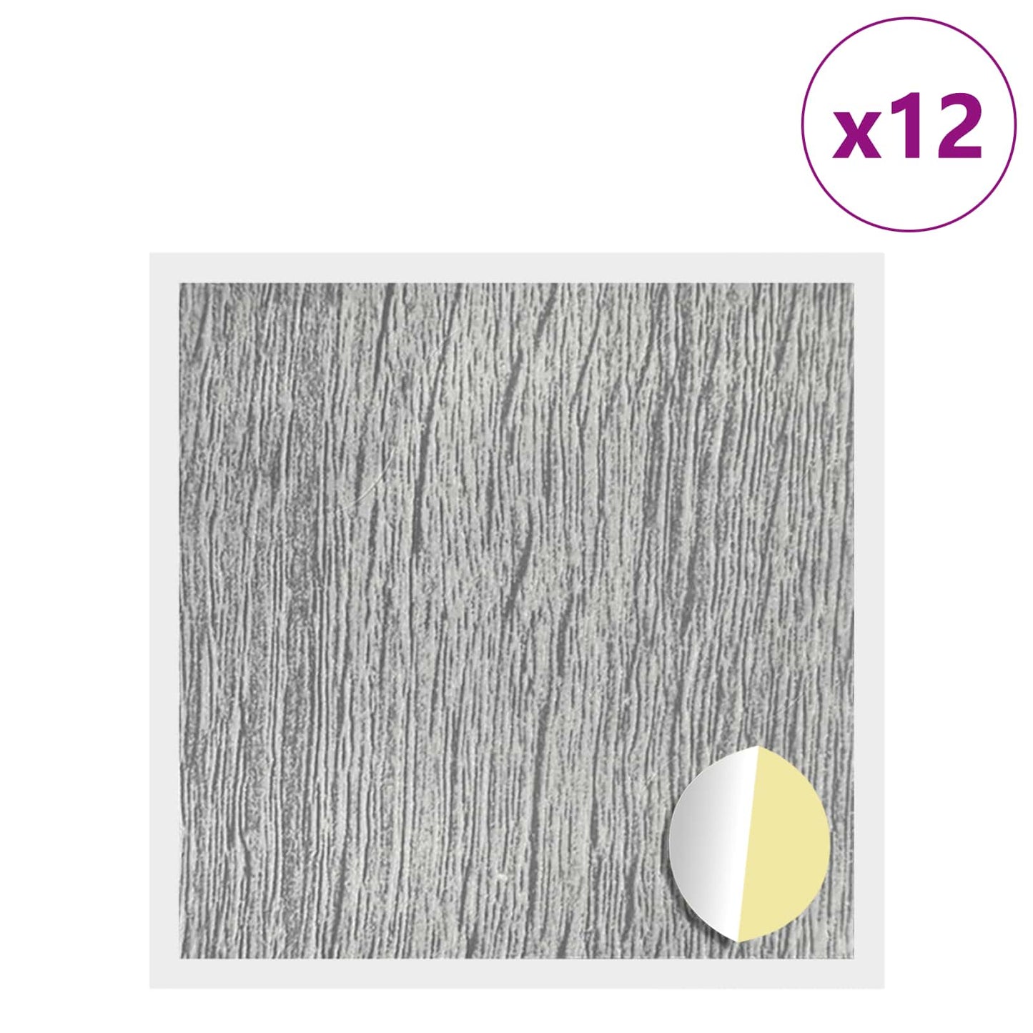 Klæbende Skrue Cover 12 stk. Grå Sonoma Ø 20 x 0,5 mm