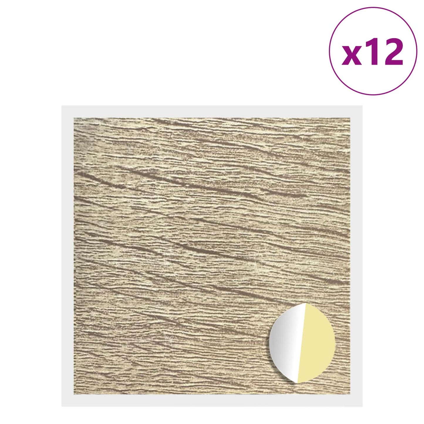 Klæbende Skrue Cover 12 stk. Sonoma eg Ø 20 x 0,5 mm