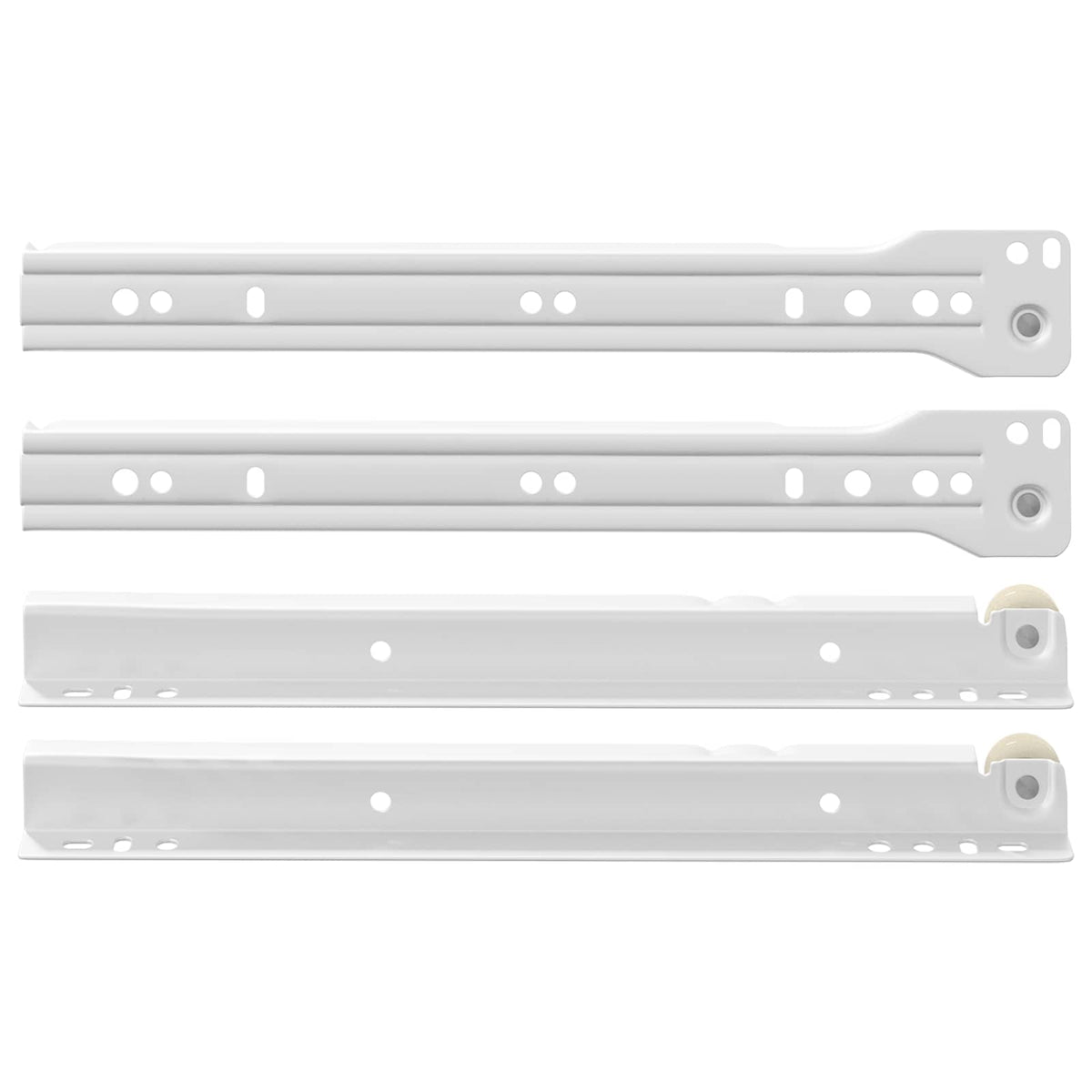 Skuffeskinne 2 stk. Hvid 250 mm Stål