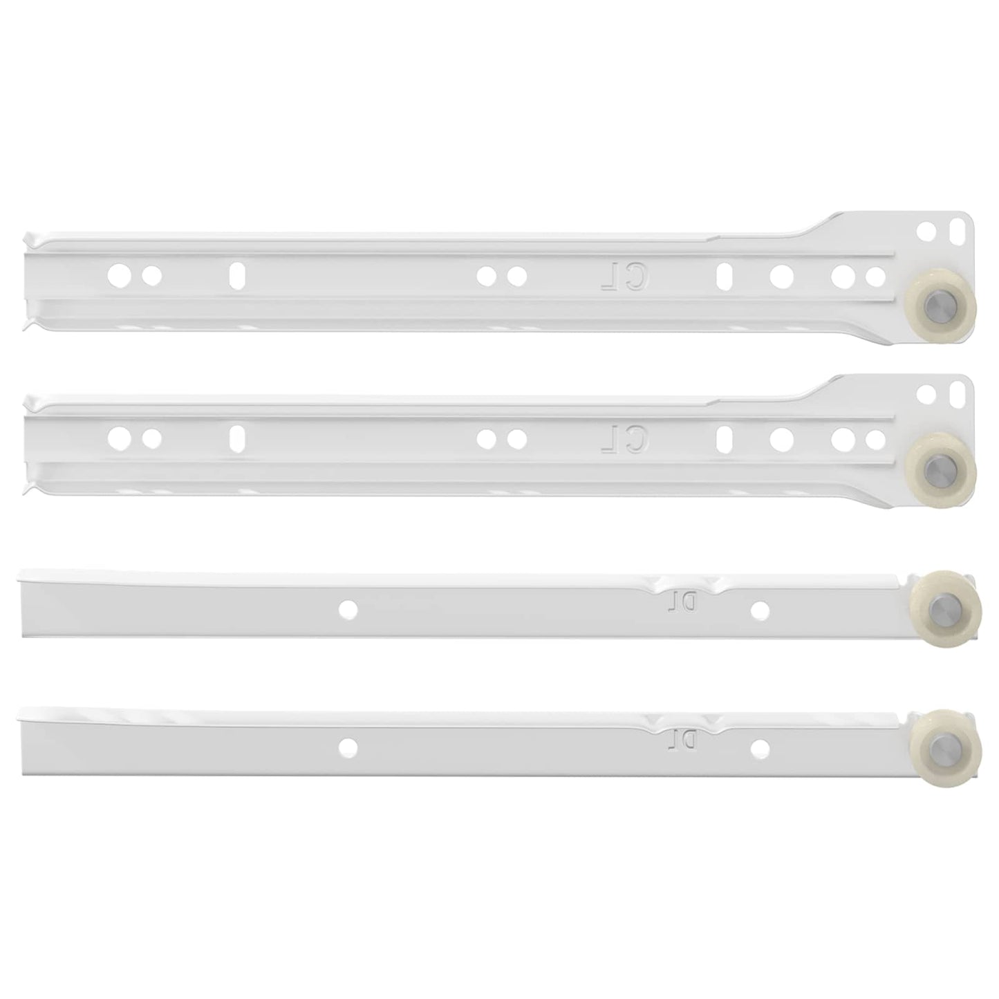 Skuffeskinne 12 stk. Hvid 250 mm Stål