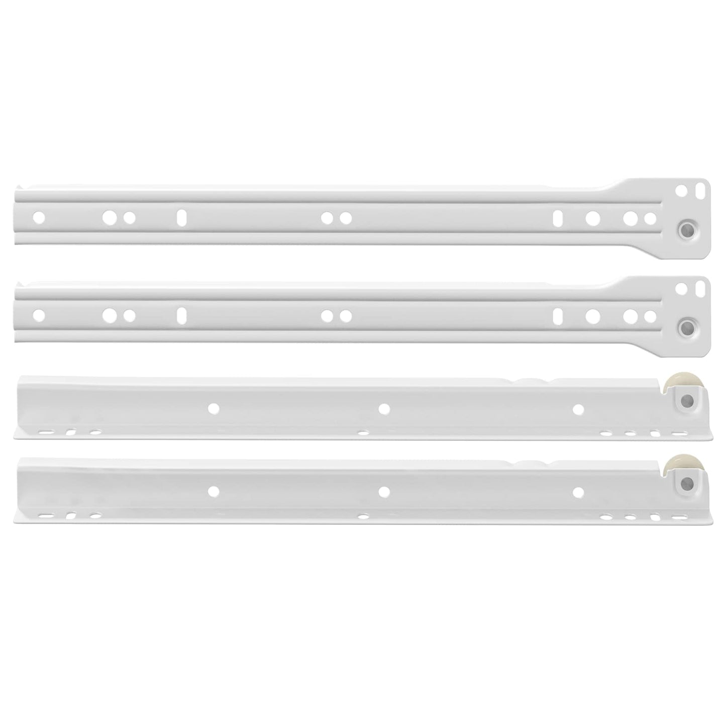Skuffeskinne 2 stk. Hvid 300 mm Stål