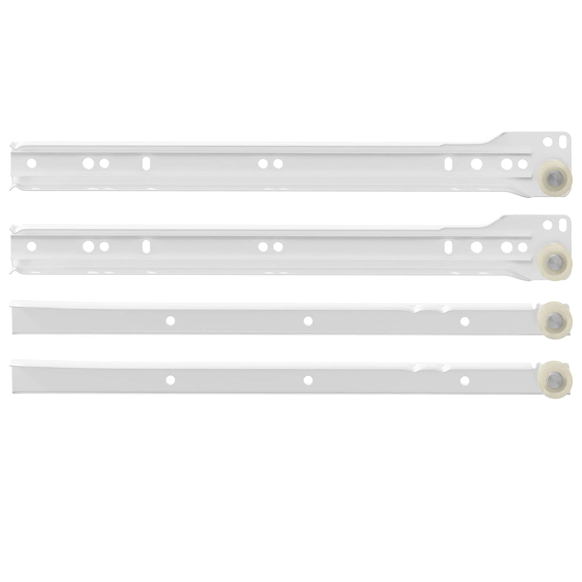 Skuffeskinne 12 stk. Hvid 300 mm Stål