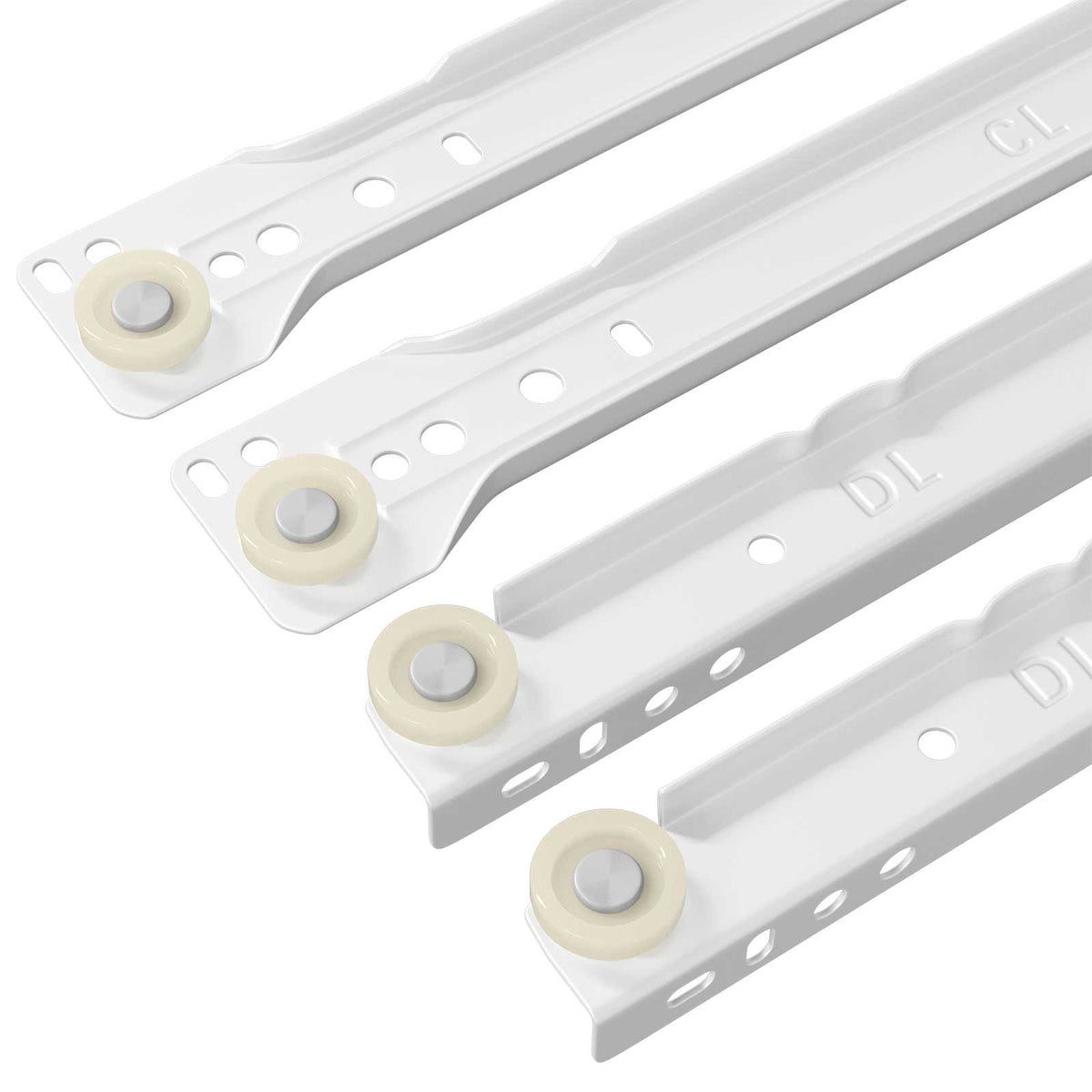 Skuffeskinne 2 stk. Hvid 350 mm Stål